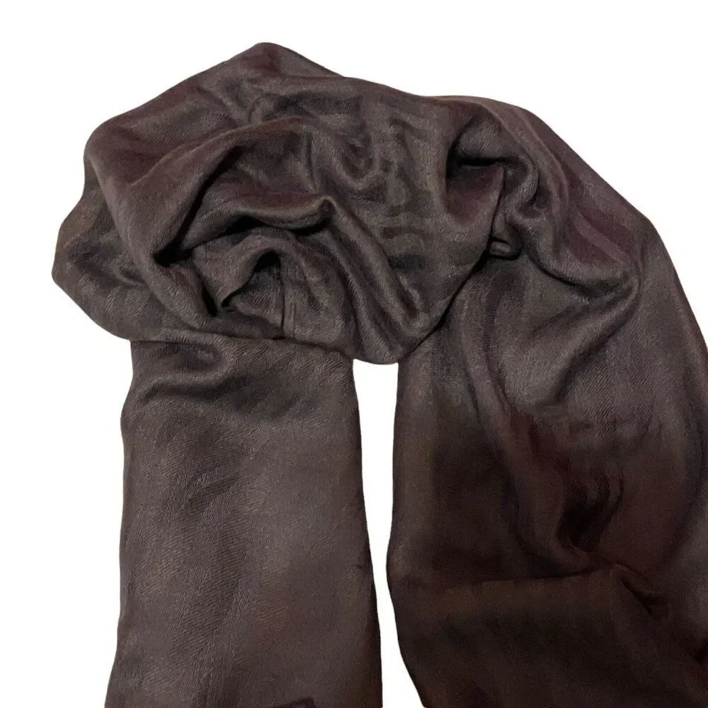 #4820 Dark gray long light everday scarf headcover 72x27